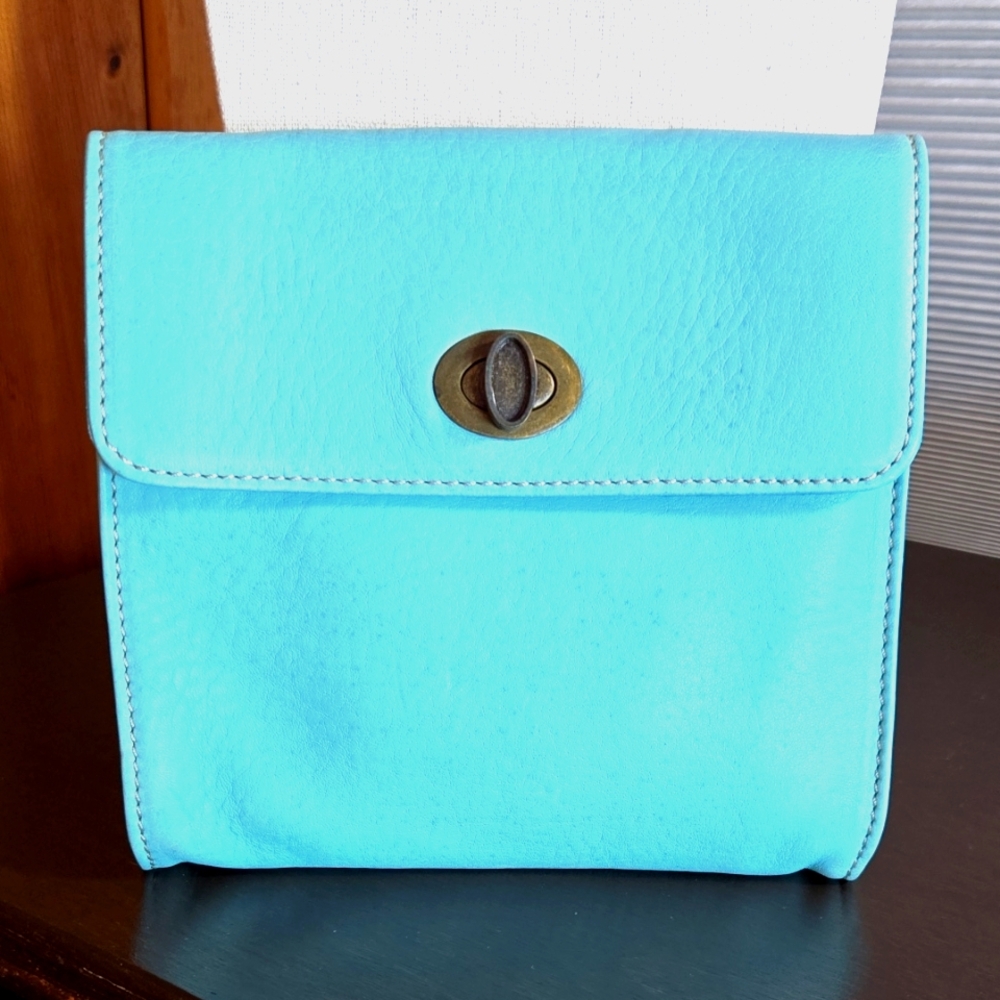 Levenger Leather Turn-lock Mini Clutch Bag New Without Tags